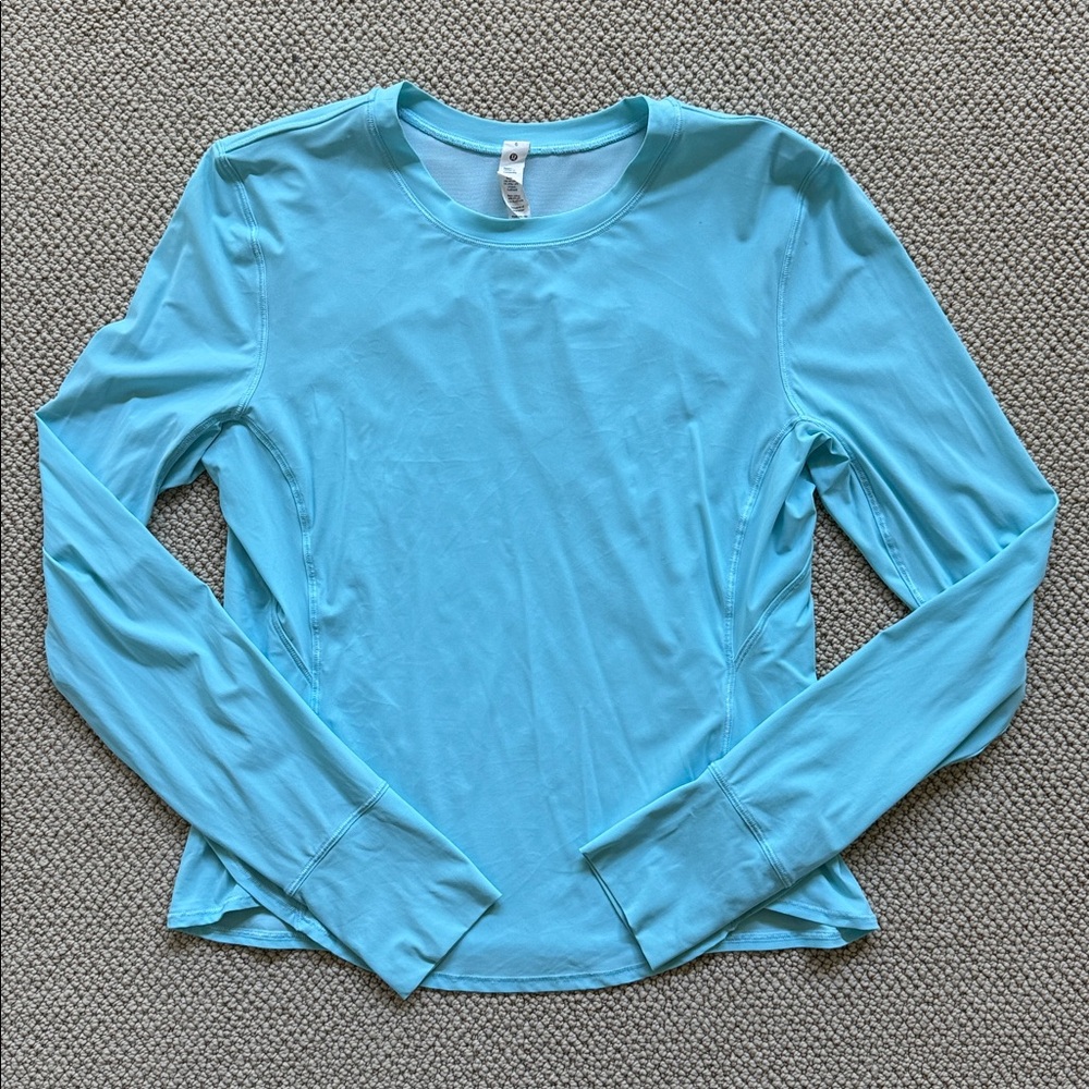 Lululemon Athletica Aqua Blue Long Sleeve Top